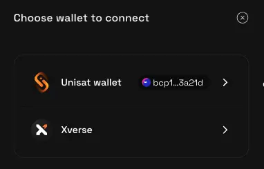 Select wallet